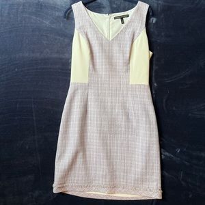 White House Black Market V Neck Tweed Lavender dress- NWOT